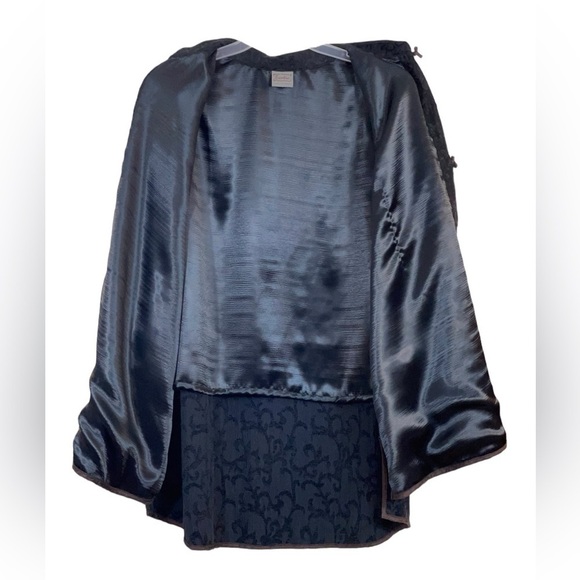 Chinese Exotic Tang silk & wool traditional jacquard over coat. Size S/M GUC - Picture 6 of 10